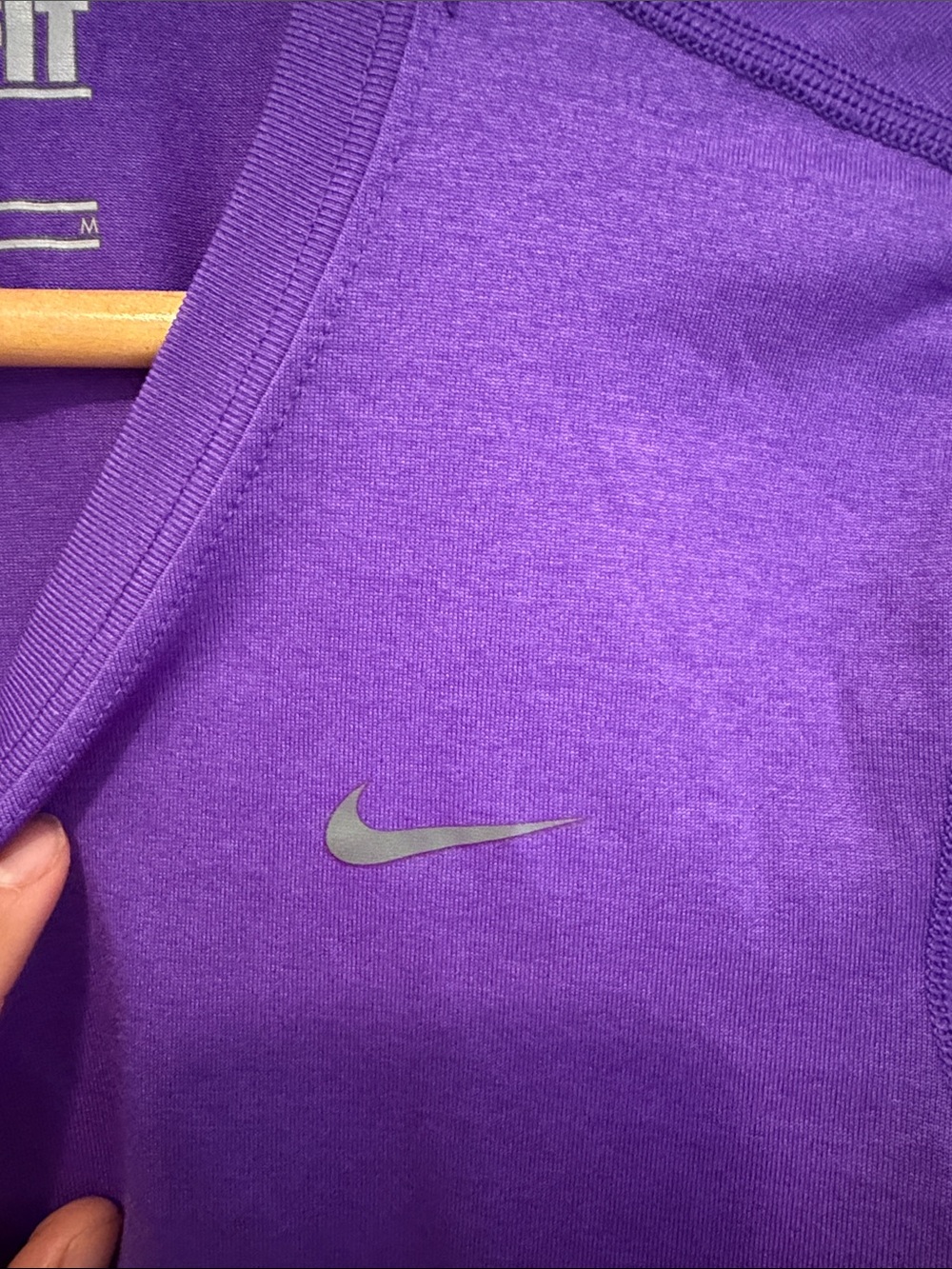 Nike Women's Purple Dri-FIT Short Sleeve Tee - Picture 4 of 4
